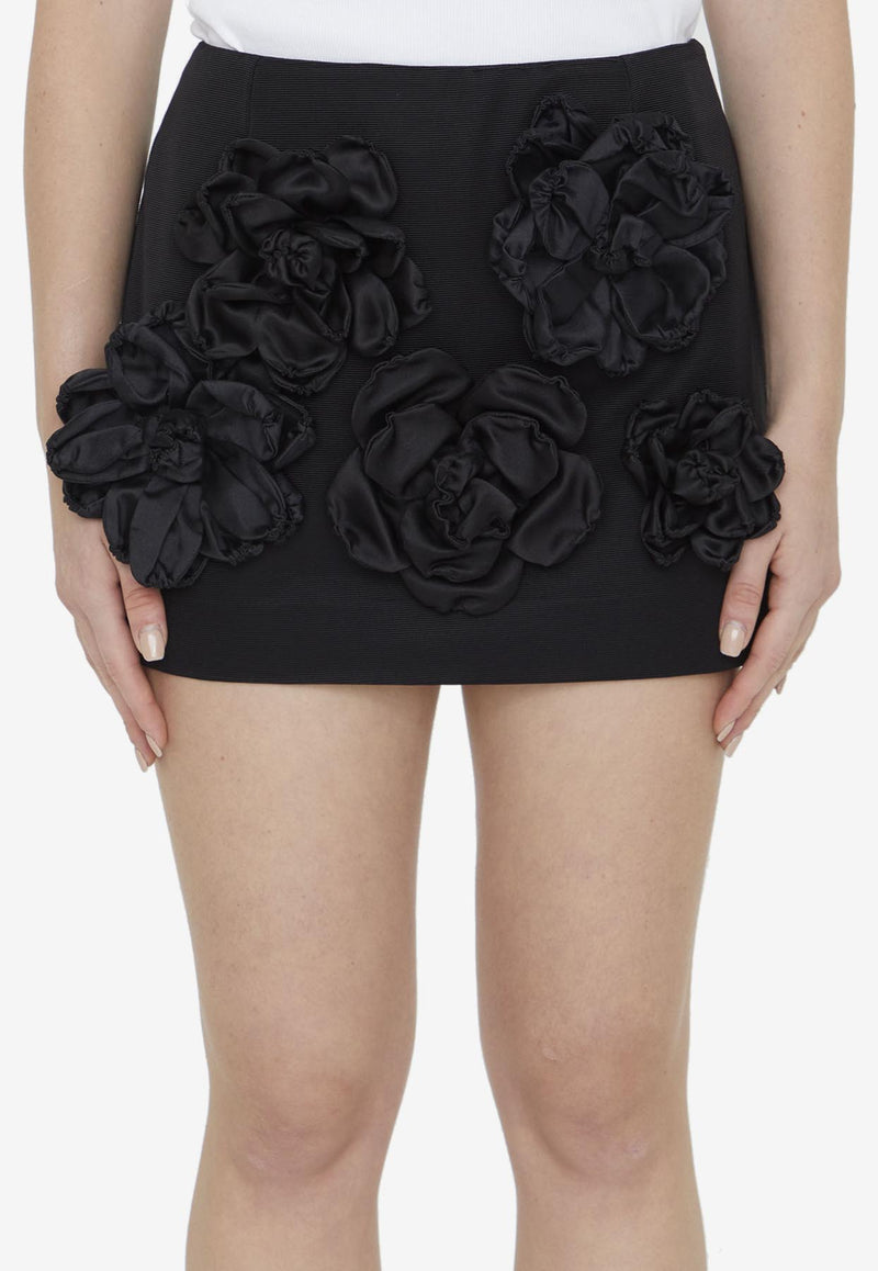 Dolce 
Gabbana Ottoman Mini Skirt with Flowers F4CC8Z-FUTA7-N0000 Black