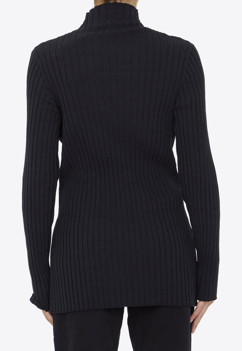 The Row Deidree Rib-Knit Sweater Black 7409-Y522-BLK