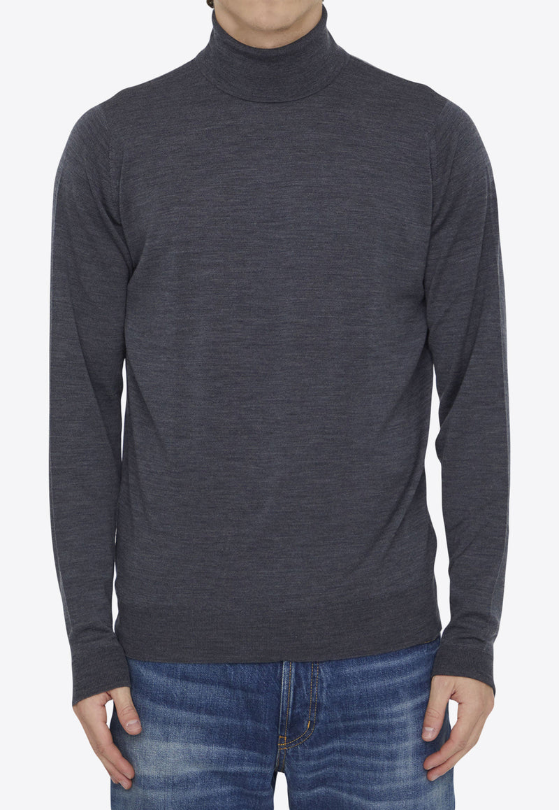 John Smedley Cherwell Merino Wool Turtleneck Sweater CHERWELL--CHARCOAL