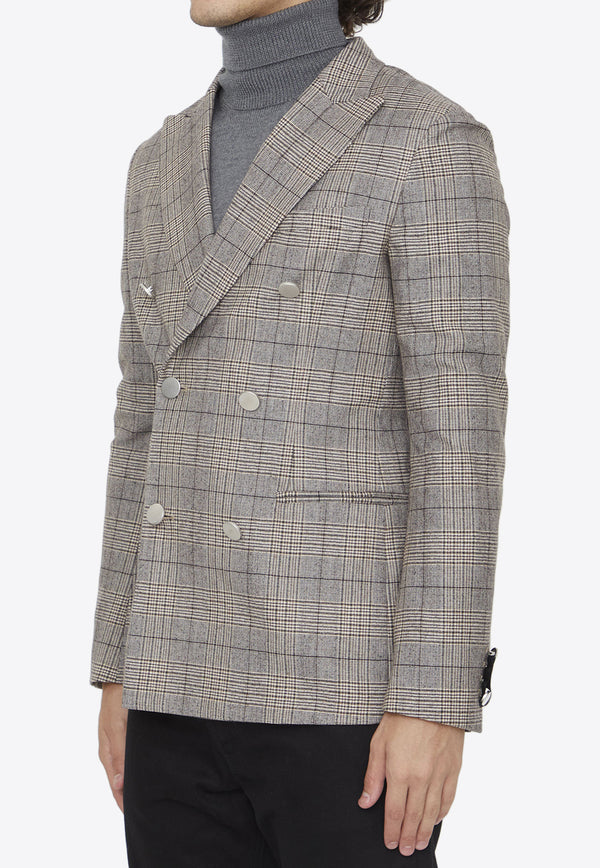 Tonello Checked Wool Blazer Gray 06GW070-7455Q-800