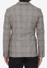 Tonello Checked Wool Blazer Gray 06GW070-7455Q-800