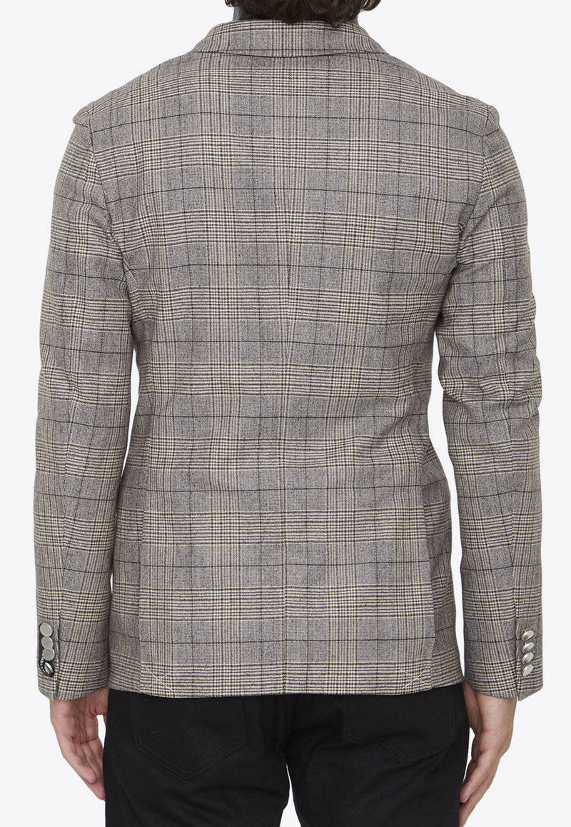 Tonello Checked Wool Blazer Gray 06GW070-7455Q-800