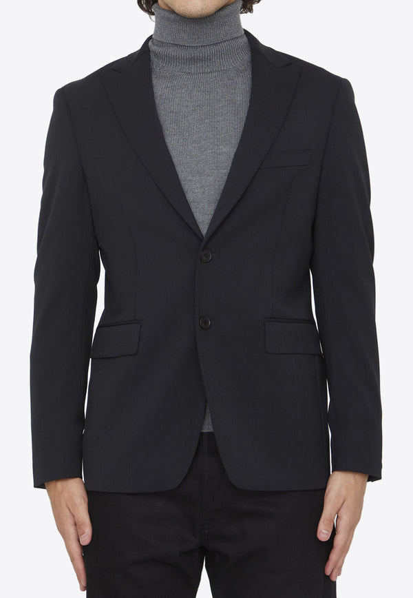 Tonello Single-Breasted Wool Blazer Black 01G782Z-7421-990