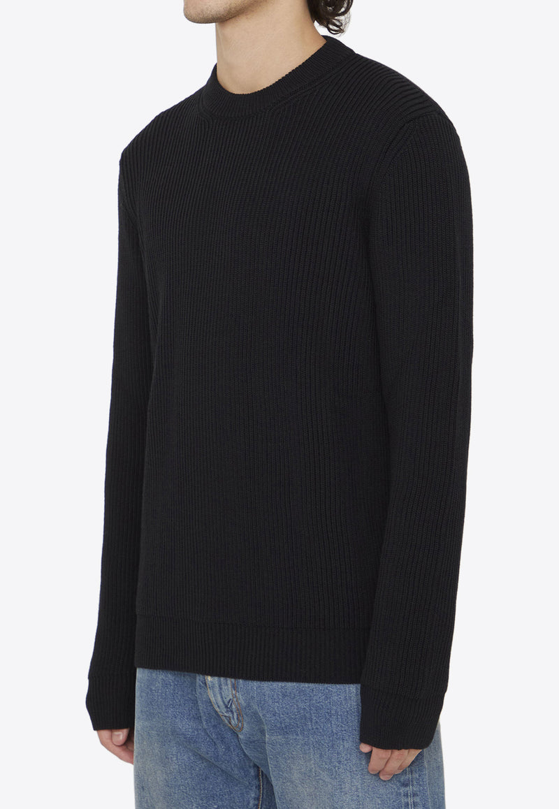 Roberto Collina Merino Wool Knitted Sweater Black RP02101-02-9