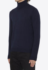 Roberto Collina Merino Wool Turtleneck Sweater Navy RP02203-02-10