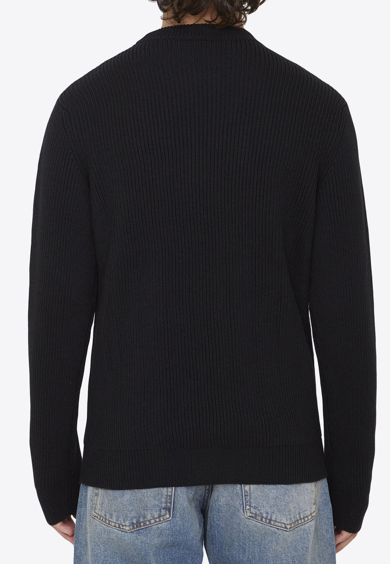 Roberto Collina Merino Wool Knitted Sweater Black RP02101-02-9