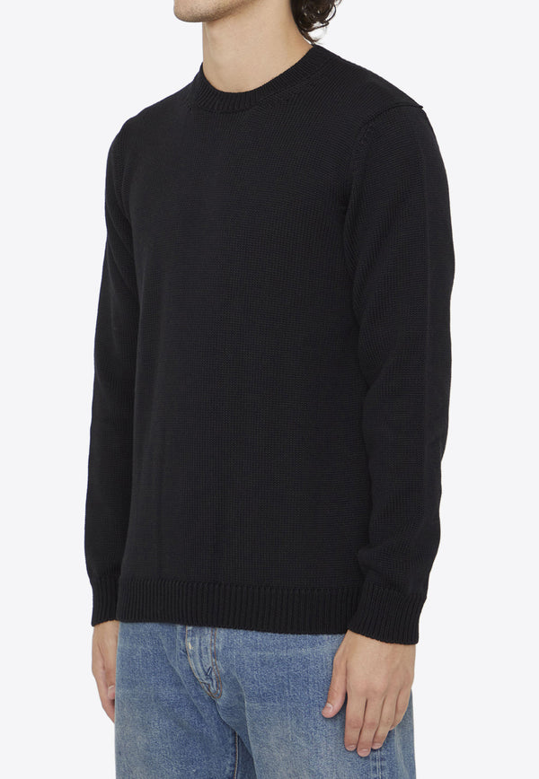 Roberto Collina Merino Wool Knitted Sweater Black RP02001-02-9