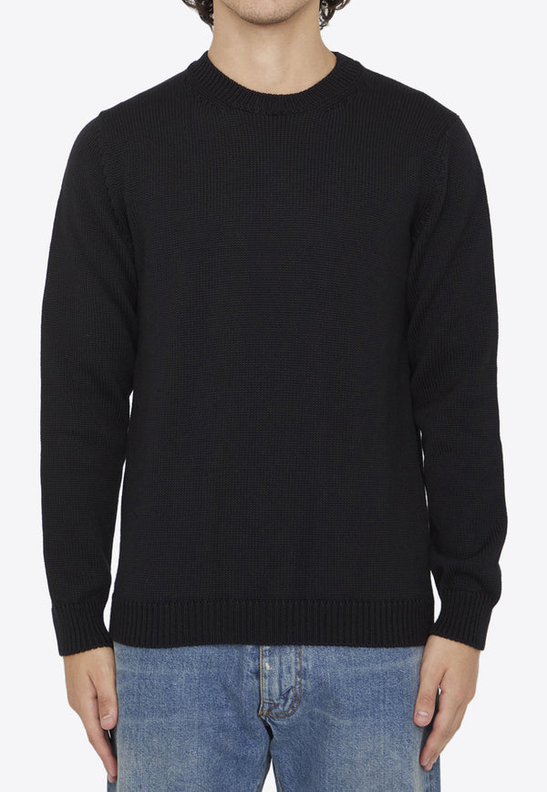 Roberto Collina Merino Wool Knitted Sweater Black RP02001-02-9