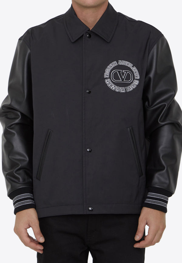 Valentino Logo Patch Varsity Padded Jacket 3V3CIN05-9F9-0NO