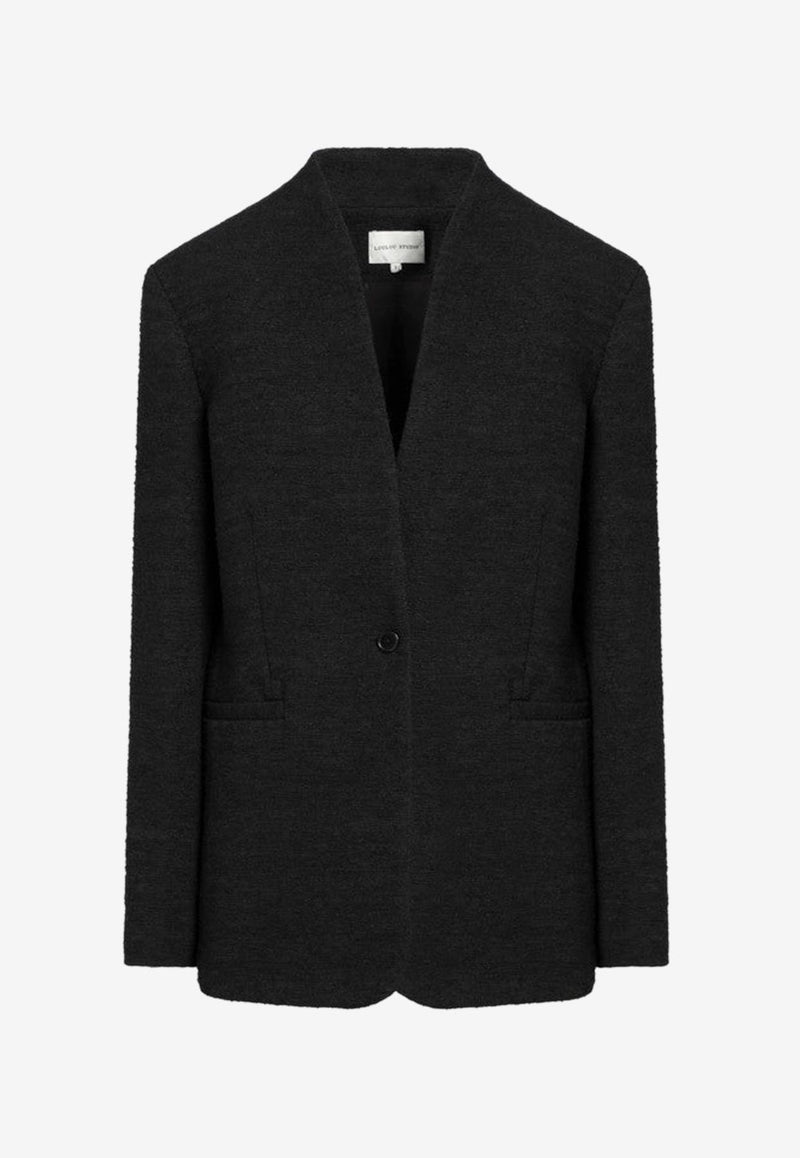 Loulou Studio Single-Breasted Bouclé Blazer Black NAIRIPL/P_LOULO-BLK