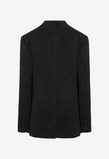 Loulou Studio Single-Breasted Bouclé Blazer Black NAIRIPL/P_LOULO-BLK