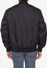 Valentino Toile Iconographe Print Bomber Jacket Black 4V3CIF159-UW-MXM