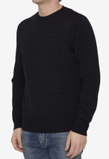 Valentino Toile Iconographe Jacquard Knit Sweater Black 4V3KC28E-9VR-N01