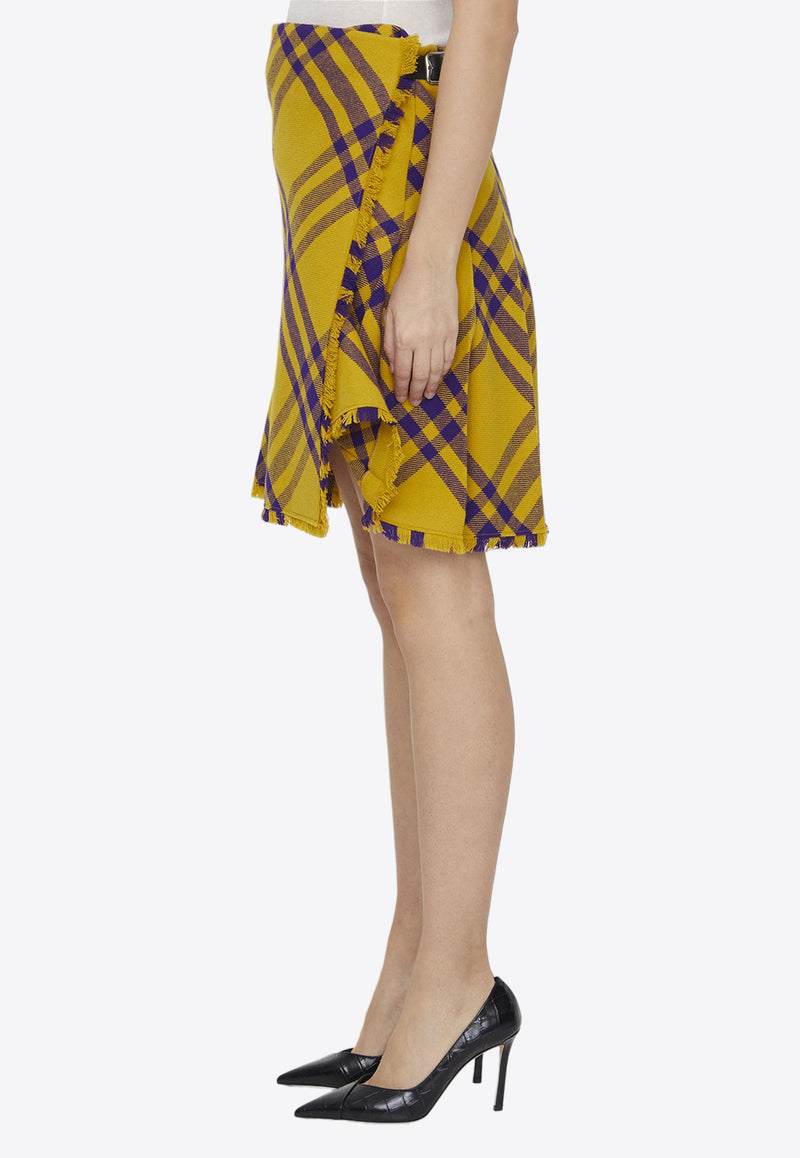 Burberry Check Wool Mini Skirt Yellow 8077198--B7339