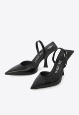 The Attico Ester 95 Patent Leather Slingback Pumps Black WS790-E056-100