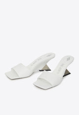 The Attico Cheope 60 Leather Mules White WS605-L001H-641