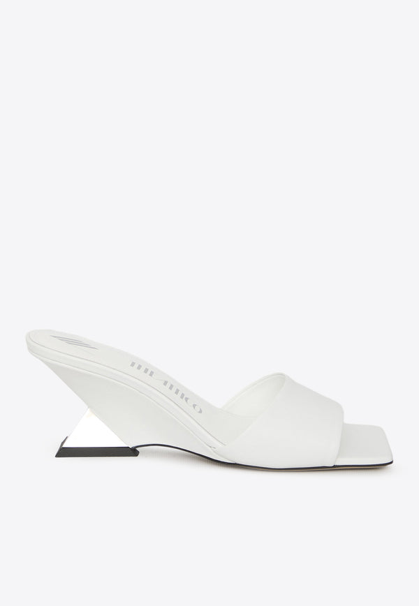 The Attico Cheope 60 Leather Mules White WS605-L001H-641