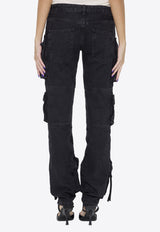 The Attico Essie Skinny Cargo Jeans Black WCP113-D066-100