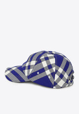 Burberry Check Print Baseball Cap Blue 8079477--B7369