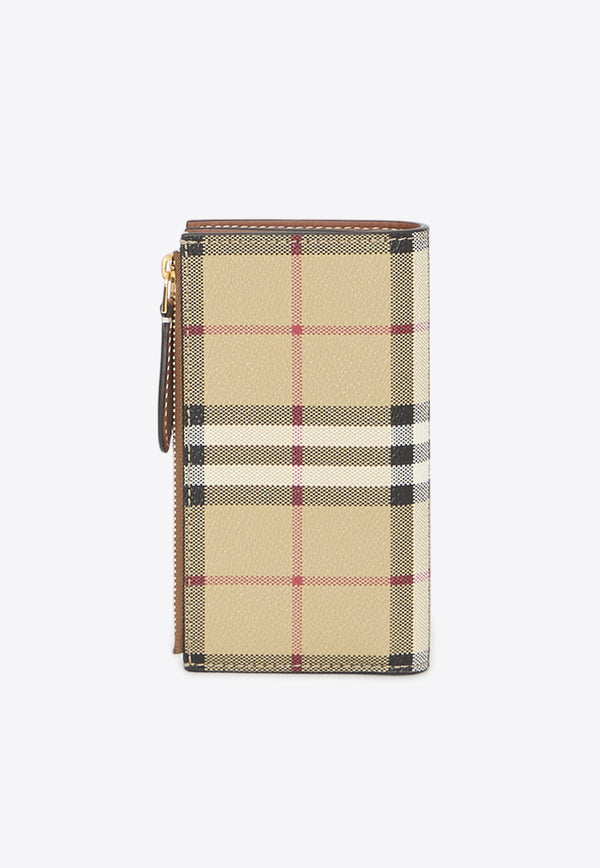 Burberry Medium Check Bi-Fold Wallet Beige 8079203--A7026