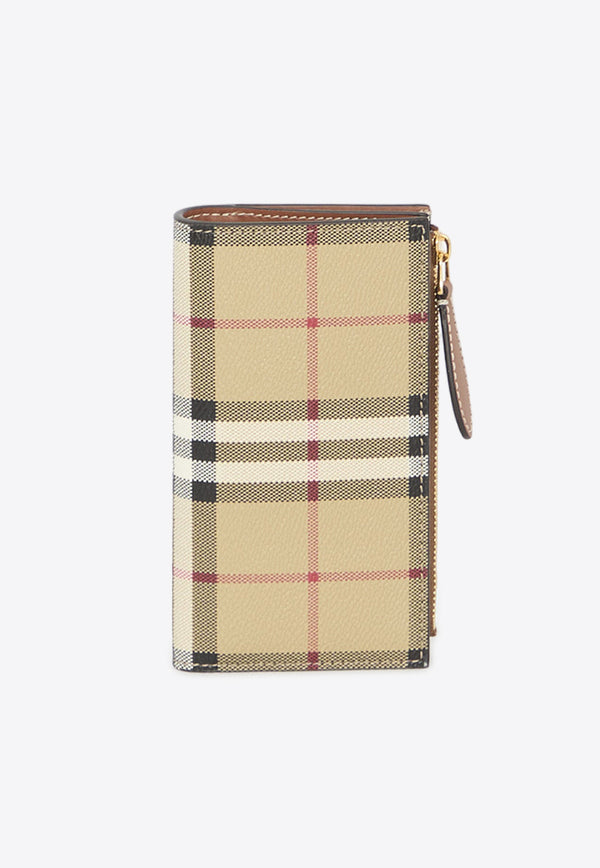 Burberry Medium Check Bi-Fold Wallet Beige 8079203--A7026