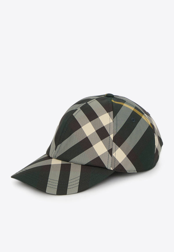 Burberry Check Print Baseball Cap Multicolor 8082669--B8636