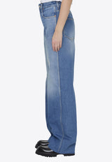 Gucci Washed-Effect Wide Jeans Blue 764349-XDCRA-4447