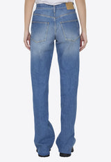 Gucci Washed-Effect Wide Jeans Blue 764349-XDCRA-4447