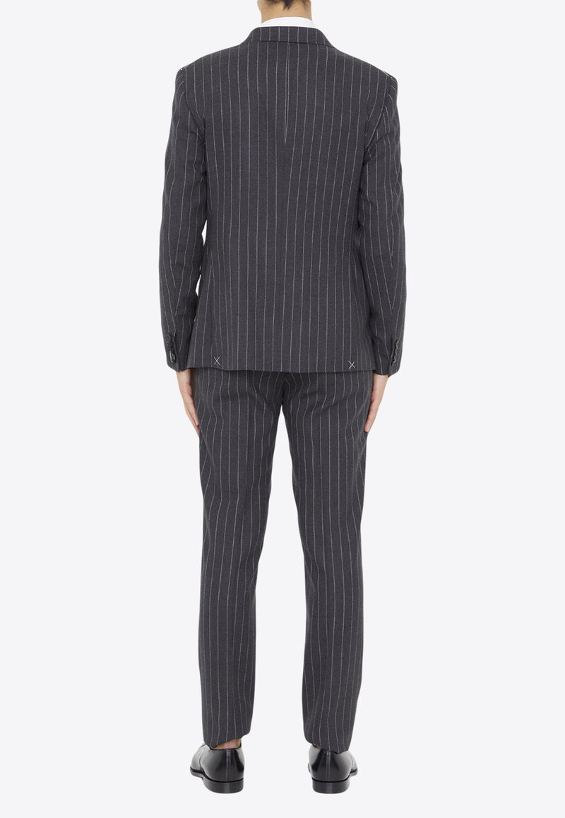 Tonello Pinstriped Two-Piece Wool Suit Gray 01AI3ROY-7460R-901