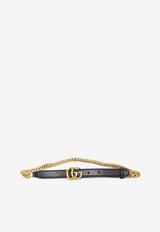 Gucci GG Marmont Chain and Leather Belt Black 760168-0YAQT-1173