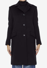 Gucci Single-Breasted Wool Coat Black 770042-ZHW03-1000