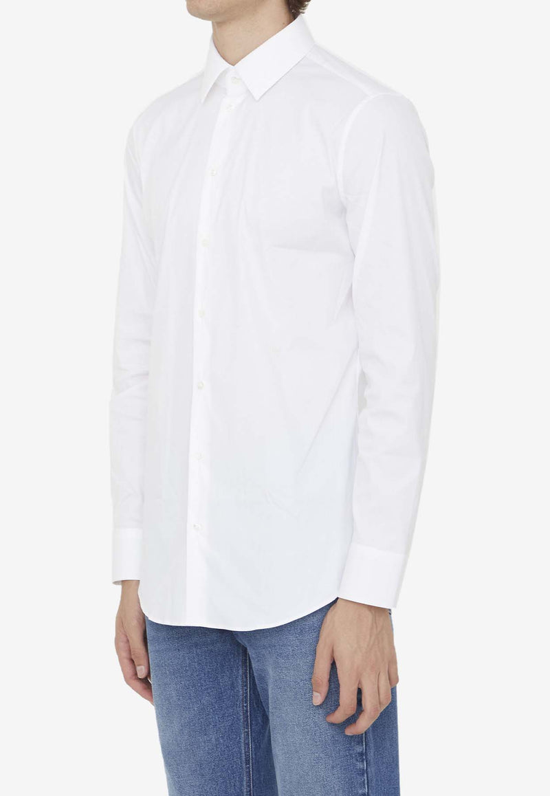 Gucci Embroidered GG Long-Sleeved Shirt  White 699563-ZAJON-9000