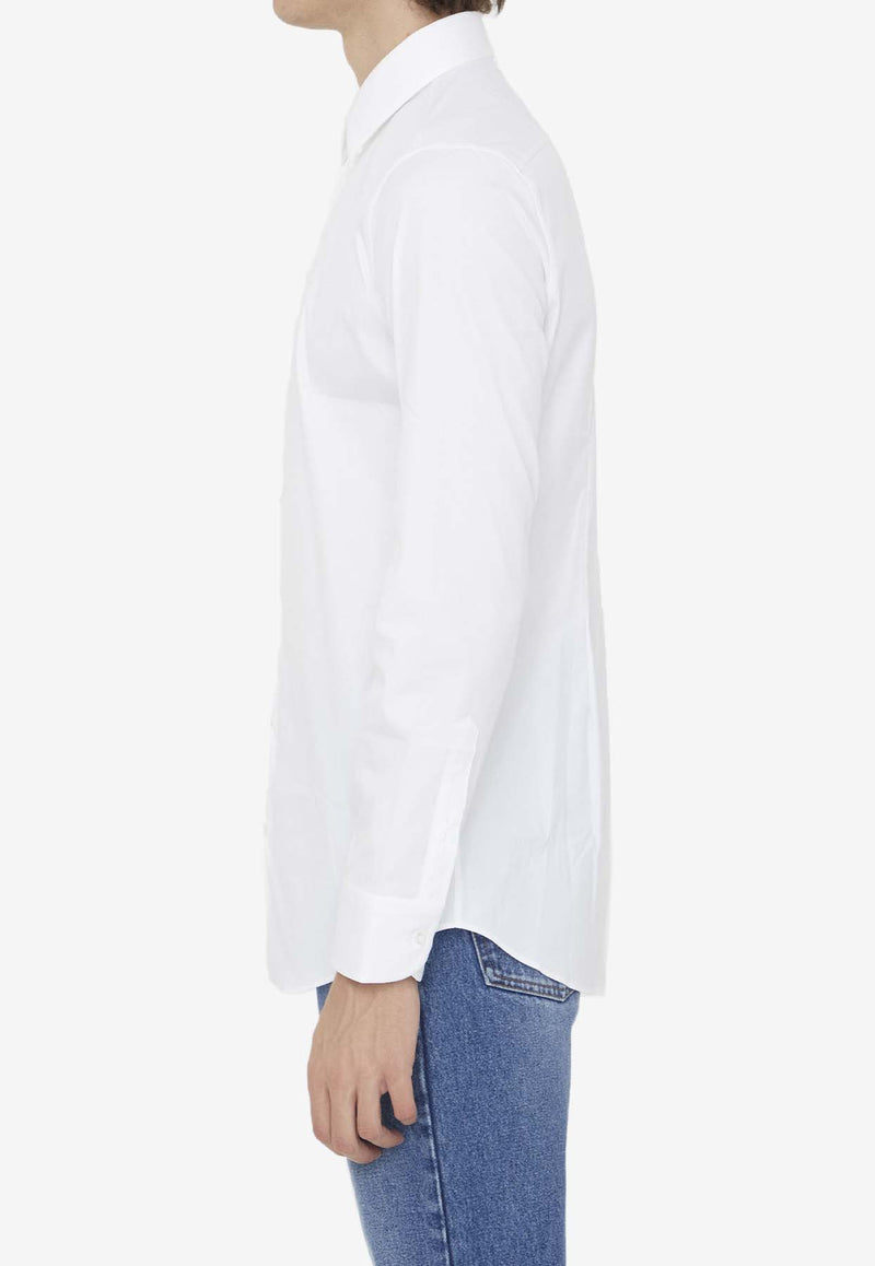 Gucci Embroidered GG Long-Sleeved Shirt  White 699563-ZAJON-9000