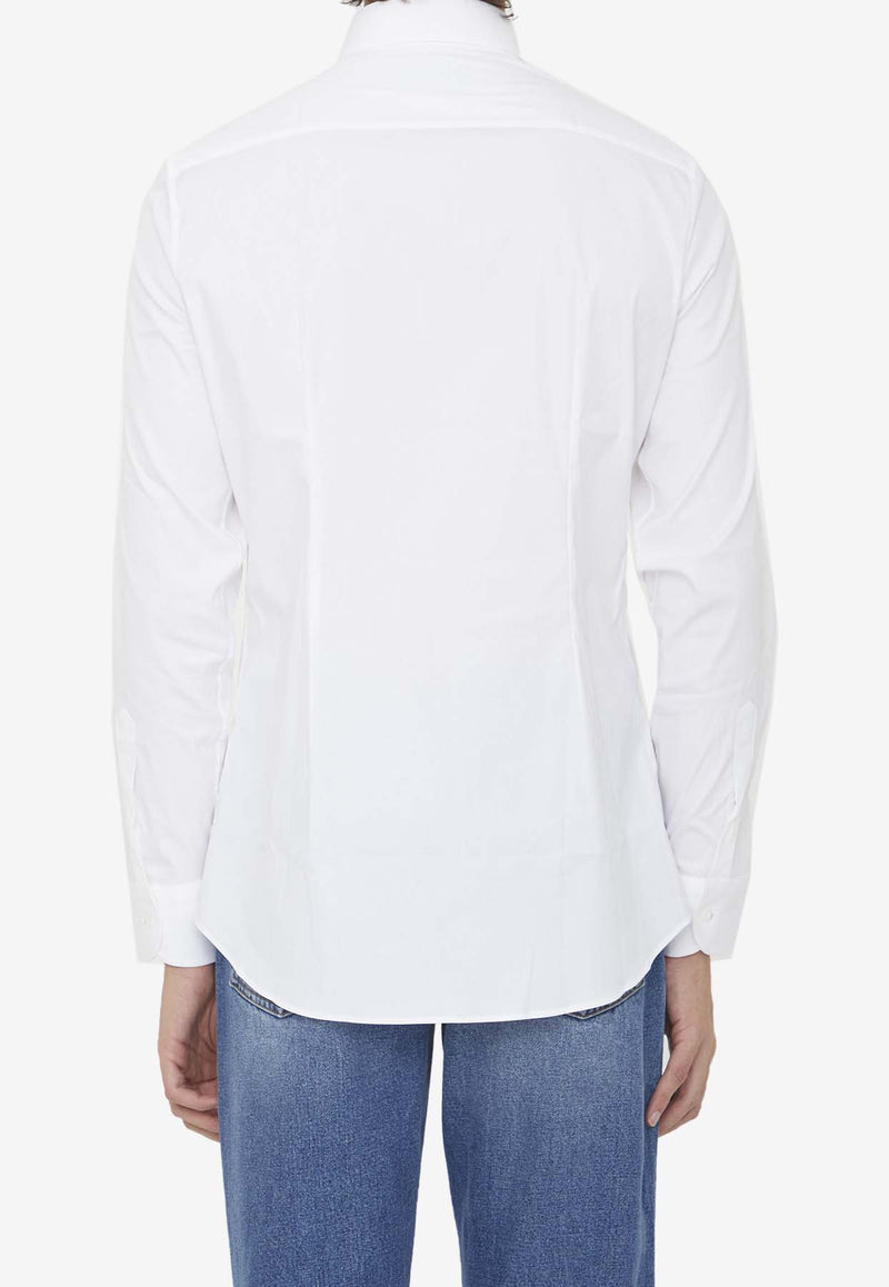 Gucci Embroidered GG Long-Sleeved Shirt  White 699563-ZAJON-9000