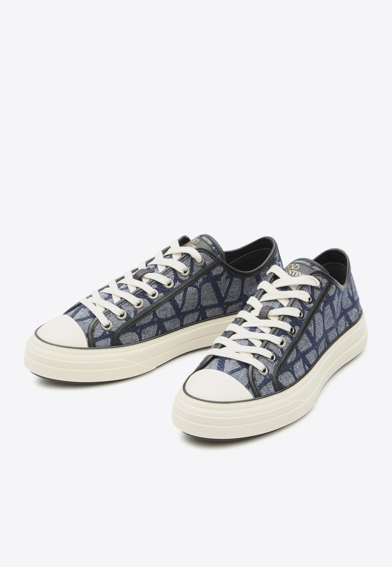 Valentino Totaloop Low-Top Canvas Sneakers Light blue 4Y2S0H02-HQW-YEX