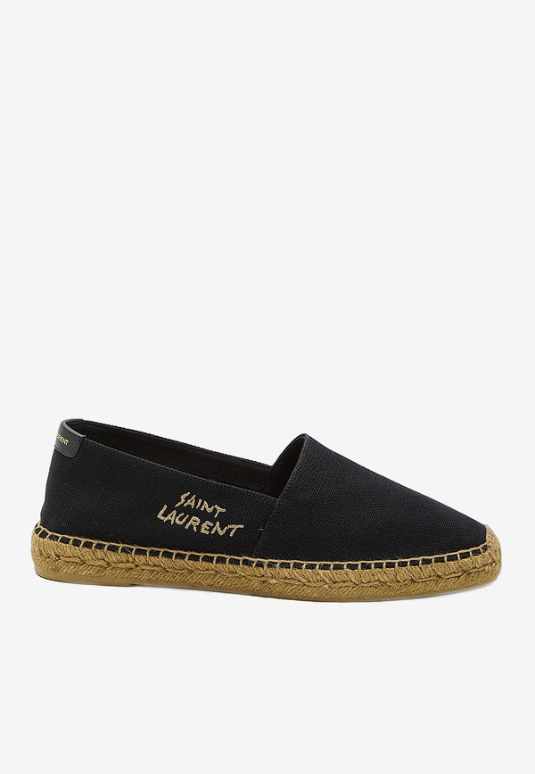 Saint Laurent Logo-Embroidered Canvas Espadrilles 605951-1P210-1000