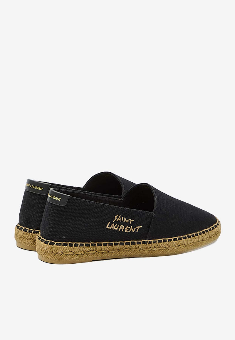 Saint Laurent Logo-Embroidered Canvas Espadrilles 605951-1P210-1000