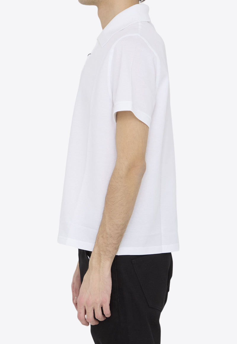 Saint Laurent Monogram Solid Polo T-shirt White 712300-YB2OC-9000