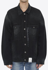 Balenciaga Vintage Denim Jacket with Size Sticker Detail Black 767947-TNW11-1672