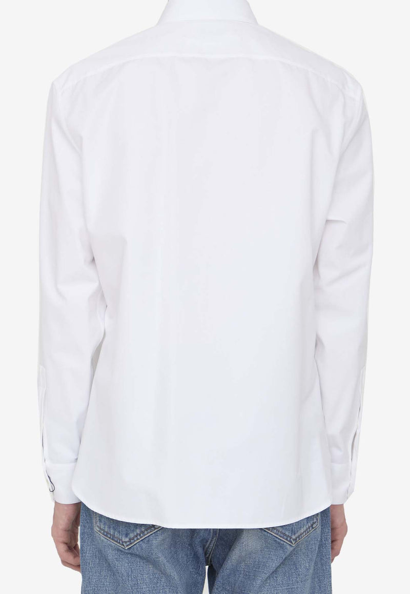 Saint Laurent Long-Sleeved Poplin Shirt 564269-Y1H48-9000