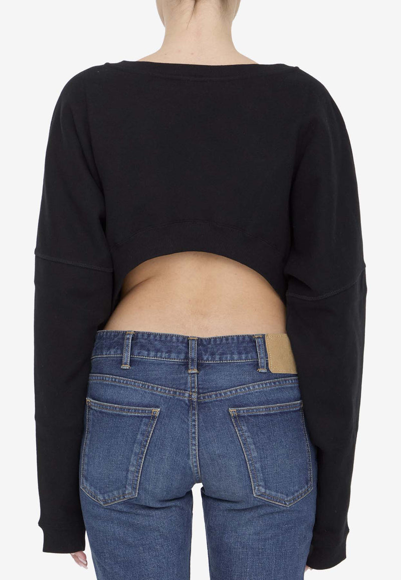 Saint Laurent Cropped Crewneck Sweatshirt 770879-Y36SW-1000