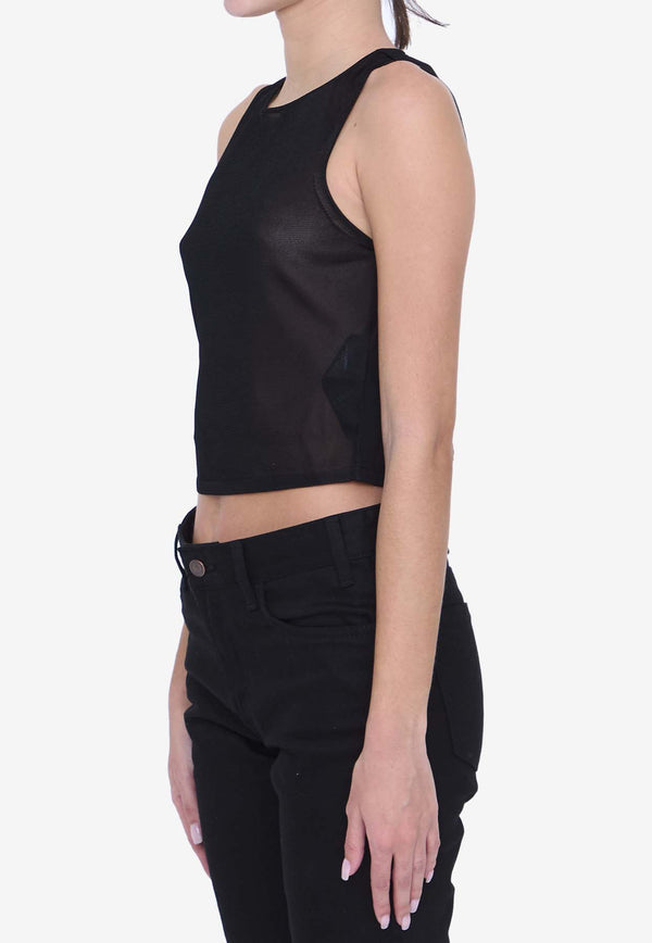 Saint Laurent Cropped Knit Tank Top 776573-Y75ZA-1000