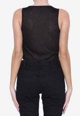 Saint Laurent Cropped Knit Tank Top 776573-Y75ZA-1000