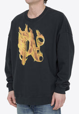 Palm Angels Burning Monogram Sweatshirt  PMBA074R24FLE004--1076