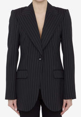 Dolce 
Gabbana Pinstripe Wool Blazer Black F29QGT-FRBC2-S8051