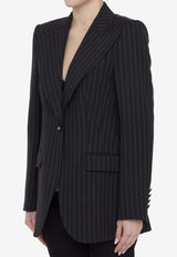 Dolce 
Gabbana Pinstripe Wool Blazer Black F29QGT-FRBC2-S8051