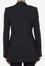 Dolce 
Gabbana Pinstripe Wool Blazer Black F29QGT-FRBC2-S8051