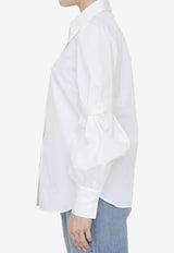 Off-White Classic Long-Sleeved Shirt with Straps White OWGE020S24FAB001--0101