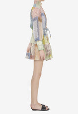 Zimmermann Matchmaker Lantern Mini Printed Dress 4089DMAT--BNPT