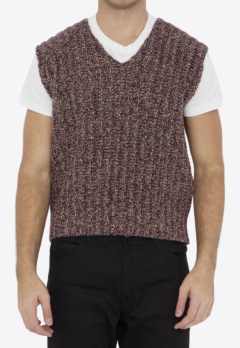 Maison Margiela Wool and Alpaca Knitted Sweater Vest S50FB0101-S18405-359F